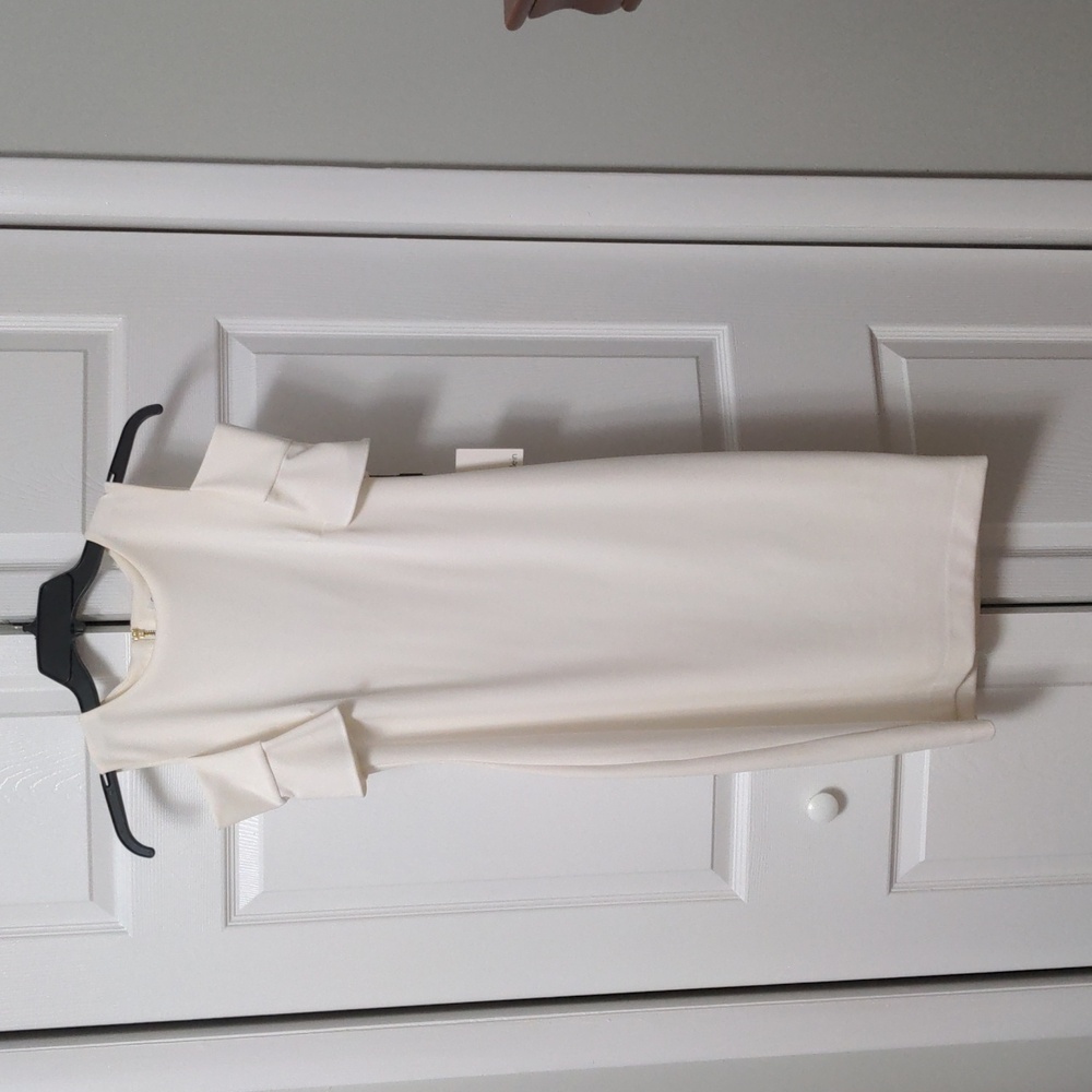 NWT Calvin Klein white cold shoulder dress
